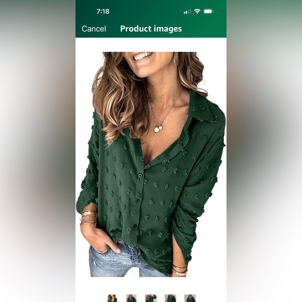 Dark Green Button-Up Shirt